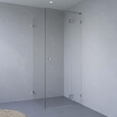 SS38 Custom Size Frameless Shower Screen Front & Return - 2100mm High - Chrome